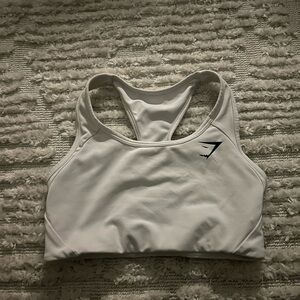 Gymshark white lightly lined sports bra